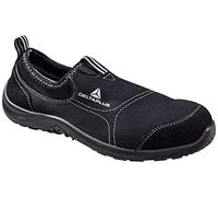 Delta Plus-Miami - Zapatos de lona para hombre y mujer, puntera de acero, entresuela de seguridad, talla 43, color negro