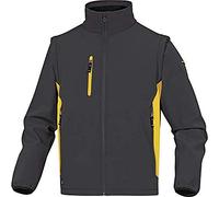 Delta Plus myse2gjtm Chaqueta de Softshell, 96% poliéster 4% elastano, brazos desmontables, Gris de amarillo, M, 10 unidades)
