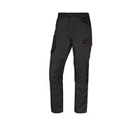 Pantalon de trabajo deltaplus con cintura elastica 7 bolsillos color gris-rojo talla L - M2PA3STRGRGT