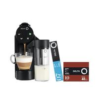 Delta Q | Cafetera Cápsulas Mini MilkQool Negro 20 Bares 0,6 L