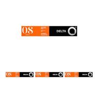 Delta Q - Cápsulas de Café Molido AQtivus - Espresso Intenso con Notas de Nueces Tostadas y un Toque Afrutado - Intensidad 8 - Molido Natural - 10 Cápsulas (Paquete de 4)