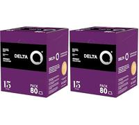 Delta Q- Cápsulas de Café Molido Mythiq - Espresso Intenso con Notas de cacao, chocolate, frutos secos tostados y matices de frambuesa- Intensidad 15 - Molido Natural - 80 cápsulas (Paquete de 2)
