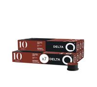 Delta Q - Cápsulas de Café Molido Qalidus - 70 Cápsulas Intensidad 10 Compatibles con Cafeteras Delta Q - Espresso Intenso con Notas de Caramelo