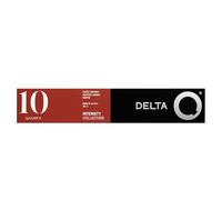 Delta Q - Cápsulas de Café Molido Qalidus - Espresso Intenso con Notas de Caramelo - Intensidad 10 - Molido Natural - 10 Cápsulas