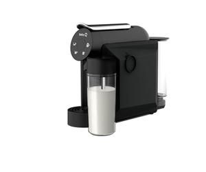 Delta Q MiniMilkQool Negra - Cafetera para cápsulas Depósito para leche. Compacta Versátil y Minimalista - Fácil de usar