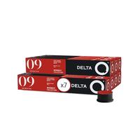 Delta Q Qharacter - 70 Cápsulas de Café Molido Compatibles con Delta Q - Intensidad 9 - Espresso con Sabor a Caramelo y Frutos Secos