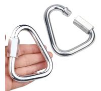 Delta Quick Link M10 Triangular de Acero Inoxidable de Conexión Rápida,Gancho de Resorte para Llavepara Camping,Mochila,Viajes,Pesca,2 Piezas