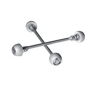 Delta Unisex Pinchos HubLox Pernos de liberación rápida, Plata