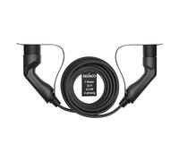 DELTACO Cable de Carga EV/Coche eléctrico, Tipo 2 a Tipo 2, Modo de Carga 3, trifásico, Intensidad 32A, Potencia 22 KW, Norma IEC 62196-2, Negro, garantía de 3 años - Longitud 7 m