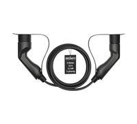 DELTACO Cable de Carga Tipo 2 para Coches eléctricos y vehículos híbridos, Cable Mennekes Compatible con ID.3, ID.4, Zoe, E-Tron, Modelo S/3/X/Y, Hoja de 3 Fases, 16 A, 11 kW, 3 Metros