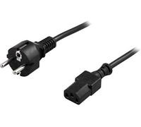 DELTACO DEL-109M Cable de transmisión Negro 2 m C13 acoplador - Cables eléctricos (2 m, Male Connector/Female Connector, C13 acoplador, 250 V, 10 A, Negro)