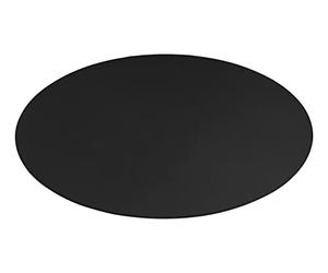 Deltaco Gaming DFP410 Alfombra para Suelo Redondo, 110x110cm, Antideslizante - Negro, Negro 1, Alfombra Redonda Antideslizante Juego