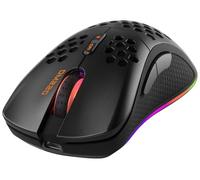 DELTACO GAMING DM220 Ratón para Juegos inalámbrico Óptico Negro 7 Botones 4800 dpi Iluminado, Recargable