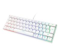 DELTACO GAMING GAM-075-W-DE - Teclado para Juegos con Cable Iluminado alemán, QWERTZ, Color Blanco
