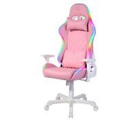 DTG GAM-080-P - Silla de juego Deltaco GAM-080-P, RGB, rosa