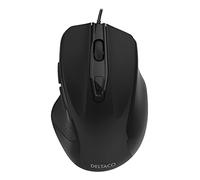 DELTACO Office - Ratón ergonómico - Clics silenciosos - Negro