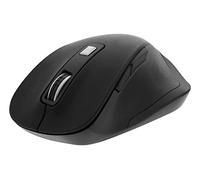 DELTACO Ratón ergonómico inalámbrico de Oficina - Clics silenciosos - 2400 dpi - Negro