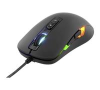 DELTACO Ratón óptico para Gaming, 800-2000 dpi, 125 Hz, 7 Botones, iluminación LED, USB, Color Negro