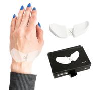 DELTAHUB Carpio 2.0 Reposamuñecas ergonómico para ratón, para zurdos, túnel carpiano, alivio del dolor, antifatiga, fácil deslizamiento, elegante, PC de oficina, portátil, juegos, pequeño, blanco