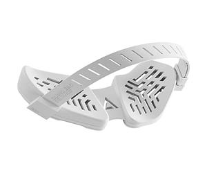 DELTAHUB Carpio G2.0 - Reposamuñecas de ratón gaming para diestros, soporte superior para jugadores serios, antifatiga, deslizamiento suave (grande, diestros, blanco)