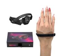 DELTAHUB Carpio G2.0 - Reposamuñecas ergonómico para diestros, con banda de silicona, soporte de muñeca, reduce la sobreextensión, la fatiga y el dolor de muñeca, fácil deslizamiento - L/negro