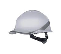 Deltaplus Diamond Vi Wind - Casco de Obra ventilado con Visera de béisbol ABS con Cierre Rotor Alrededor de la Cabeza 53-64 cm dieléctrico Deltaplus Diamond Vi Wind - Única, Blanco