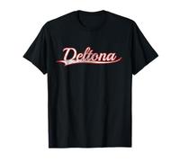 Deltona Florida Volusia County Vintage Varsity Distressed Camiseta