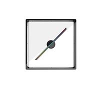 DELURA Proyección holográfica 3D Montado en la Pared Naked Eye Led Fan 8G TF LED Sign Lámpara holográfica Player Amplia aplicación (Color : Gray Frame)