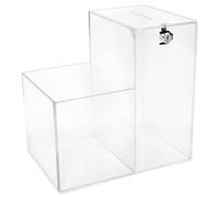 Deluxe Charity Donation Collection Box para campaas de recaudacin de fondos: con dos compartimentos para dar dinero bloqueado y abrir un premio