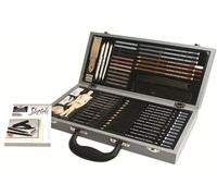 Deluxe Esbozo Box Set Dibujo Almohadilla Lápices Pastel Carbón Maniquí Sket2000