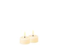 Deluxe Homeart Juego de velas LED sin llama para interiores, con tecnología Real Flame™, vela alimentada por pilas (crema)