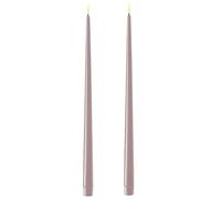 Deluxe Homeart [W0725] Real Flame Shiny Dinner Candle 2 pcs (38 cm) Rose, 2,2 x 38 cm [SET2]
