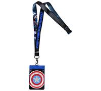 Deluxe Marvel Lanyard con tarjetero de poliuretano - Capitán América