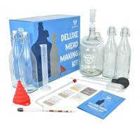 DELUXE Mead Making Kit with Storage Bottles, Hydrometer & Extra Yeast Nutrients - Honey Wine Making Kit - Mead Kit Complete - Mead Supplies for 1 Gallon of Mead - Mead Brewing Kit