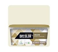 DELUXE Pintura de Interior Monocapa Mate. 4 Litros. Ecológica con Certificado Ecolabel. BLANCO MARFIL