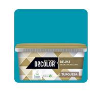 DELUXE Pintura de Interior Monocapa Mate. 4 Litros. Ecológica con Certificado Ecolabel. TURQUESA