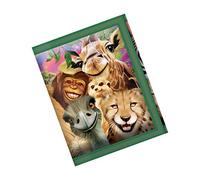 Deluxebase 3D LiveLife Carteras - Sonrisas de Safari Cartera lenticular 3D con Animales Salvajes. Billetera con Monedero y Tarjetero con ilustración del reconocido Artista Michael Searle