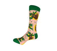 Deluxebase AniSox - Calcetines de algodón orgánico con estampado animal para hombres, mujeres y niños que son un gran regalo divertido, talla 38-40, Perezoso, 7.5-11