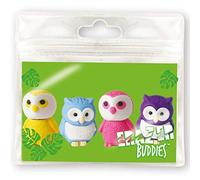 Deluxebase- Eraser Buddiez-Owls Gomas de borrar, Multicolor (47333)