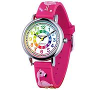 Delycazy Reloj para Niña, Infantil Analógico de Pulsera Aprendiendo Reloj para Aprender La Hora Niños, Movida de Cuarzo, Regalo de Cumpleaños Niña 4-10 Años