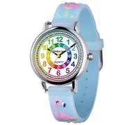 Delycazy Reloj para Niña, Infantil Analógico de Pulsera Aprendiendo Reloj para Aprender La Hora Niños, Movida de Cuarzo, Regalo de Cumpleaños Niña 4-10 Años