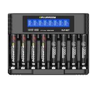 Delyeepow Pilas Recargables AAA 1.5V 1200mWh, 8 Unidades con Cargador | Alta Capacidad 1200mWh, 1500 Ciclos de Recarga, Ideal para Mandos, Juguetes, Linternas y Dispositivos de Uso Diario