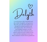 Delyth: A Welsh, personalised journal notebook for women, a great birthday gift for friends, family, coworkers and work colleagues, ideal for journaling