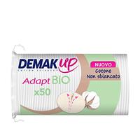 Demak'Up Adapt Bio algodn para desmaquillar - Cara y ojos - 100% fibras naturales orgnicas y no blanqueadas - Certificado GOTS - 50 algodones