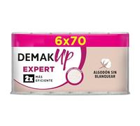 Demak'Up Discos Desmaquillantes Expert Round 6x70 Unidades - Sin Blanquear, Textura Nido de Abeja, Bolsa de 420 uds