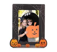 Demark - Marco de fotos halloween, marco foto 10x15 vertical, marco en color negro con calabazas, regalo halloween
