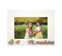 Demark - Marco de fotos para madrina, Portafoto de madera para foto 10x15 cm, Regalo para madrina, Madrina bautizo.