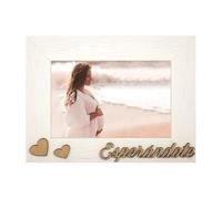 Demark - Marco de madera ecografia, Portafoto de madera para foto de embarazada, Marco con texto de esperandote.