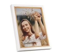 Demark - Marco de Madera SO309 - Elegante marco de madera para fotos - Tamaños disponibles: 10x15, 15x20, 20x25 y 30x40 cm - Uso horizontal y vertical - Ideal para decoración (Blanco, 30x40)