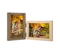 Demark - Marco Doble SO301 - Elegante marco de madera para dos fotos de 10x15 cm - Ideal para sobremesa - Perfecto para mostrar tus recuerdos en casa u oficina